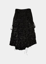 PLEATED SKIRT CRUSHED TAFFETA