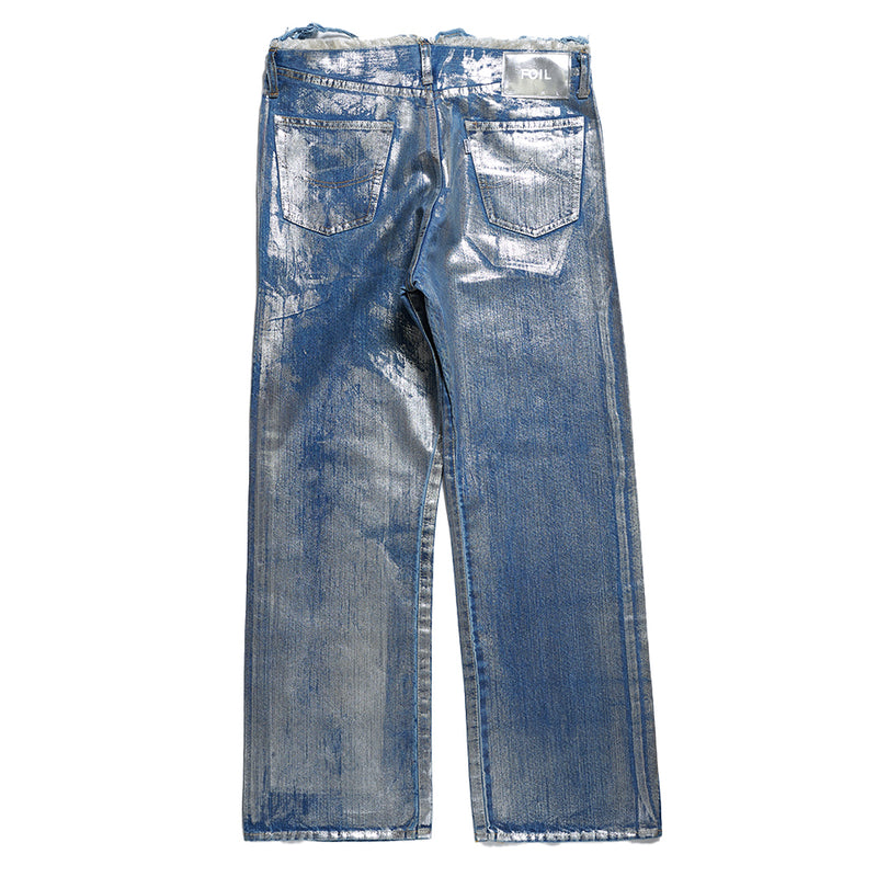 FOIL DENIM PANTS