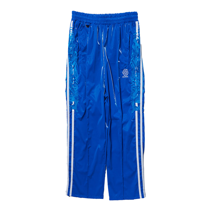 BLUE LAMINATE TRACK PANTS