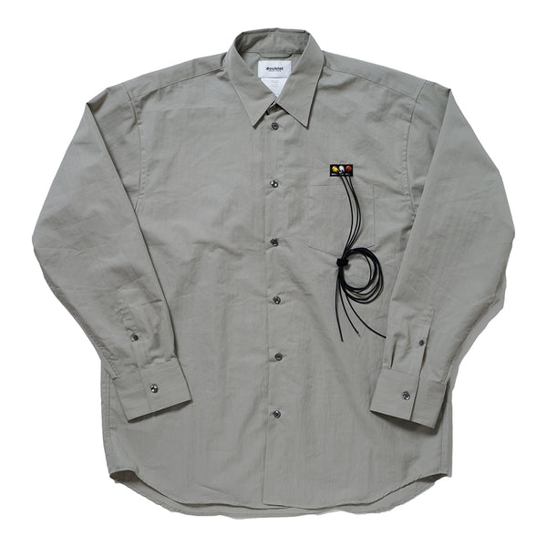 GREY RCA CABLE EMBROIDERY SHIRT