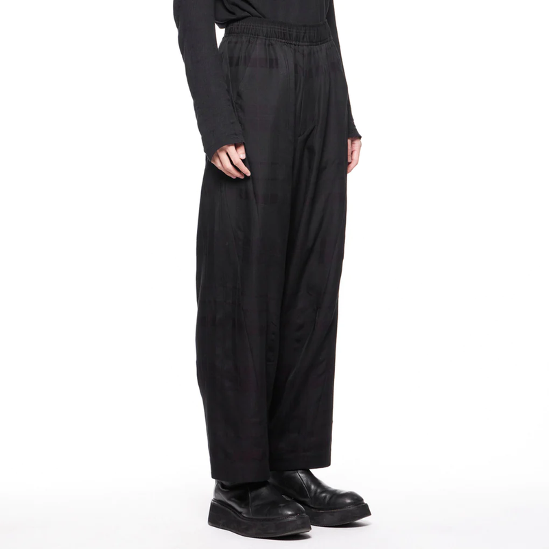 Jacquard Check Wide Pants