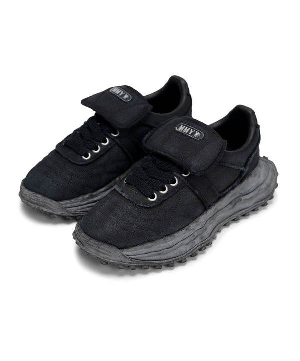"SCOTT" OG Sole Vintage Effect Embroidered Canvas Low-top Sneakers
