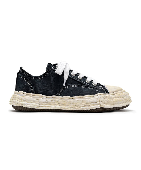"PETERSON23" OG Sole Vintage Effect Embroidered Canvas Low-top Sneaker