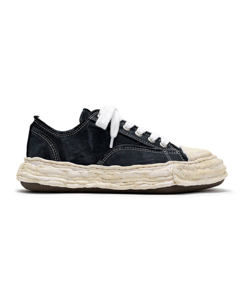 "PETERSON23" OG Sole Vintage Effect Embroidered Canvas Low-top Sneaker
