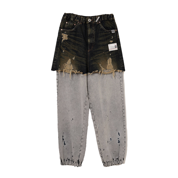 Layered Distressed Trousers