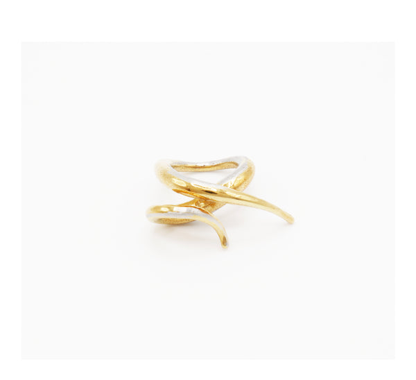 SCRATCH GOLD ARC RING