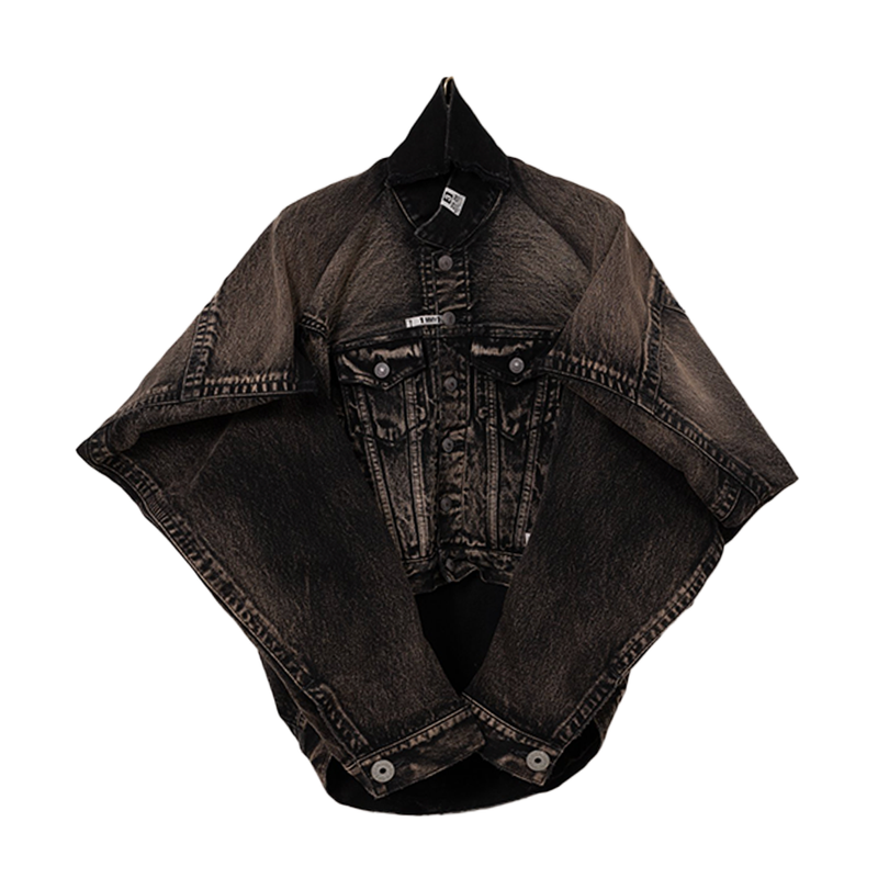 Oversized Geometric Cut Jacket