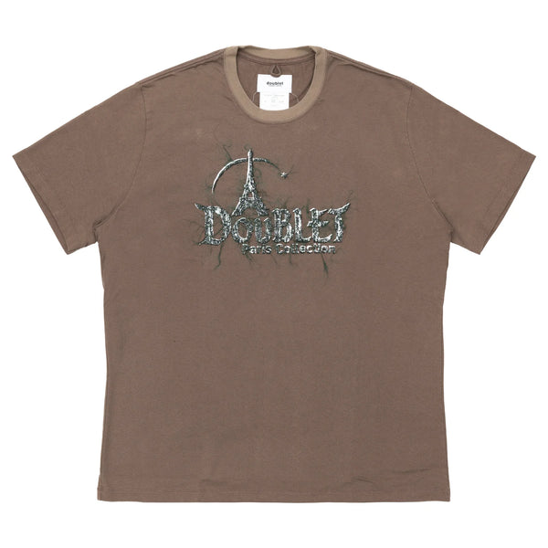 GREY "DOUBLET" EMBROIDERY T-SHIRT