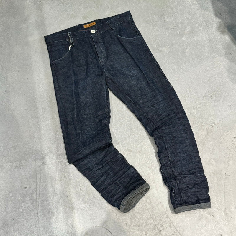 Washed Hand-Stitched Jeans