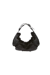 FAUX FUR  M02 SMALL HALF MOON BAG