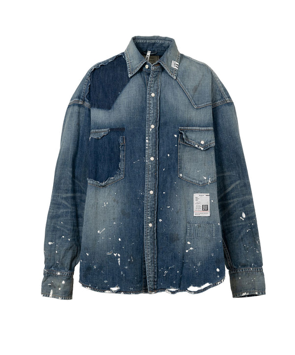 Distressed Denim Shirt