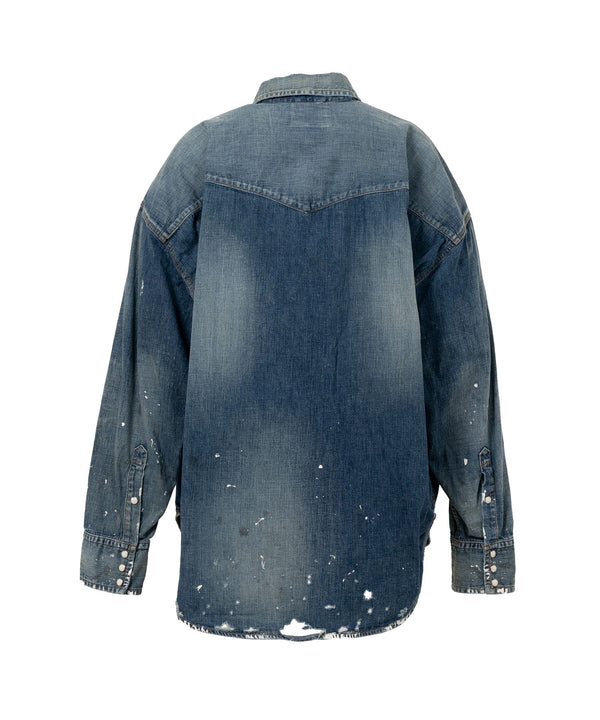 Distressed Denim Shirt