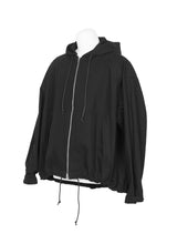 Wide Zip-Up Cotton Hoodie