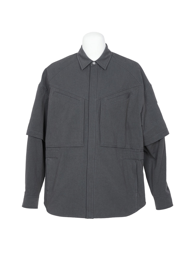 Military Zip-Up Shirt