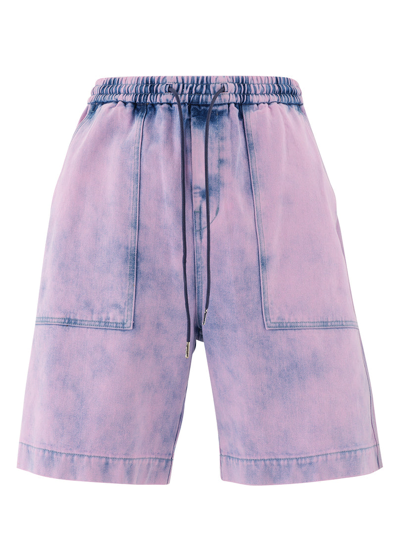 Bleached Denim Shorts