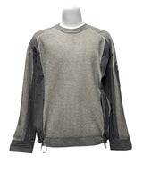 Woven Panelled Pullover Sweater
