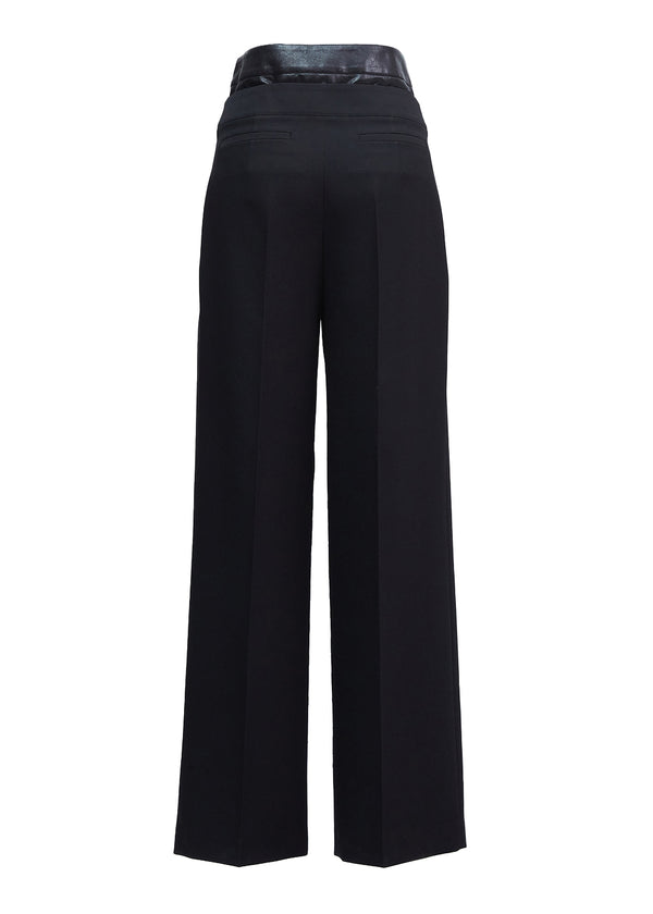 DOUBLE WAISTED TUCKED TROUSER