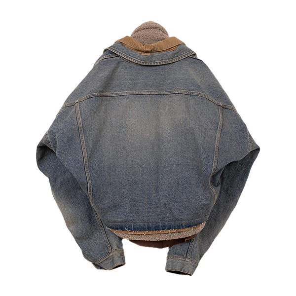 Layered Denim/Sherpa Jacket