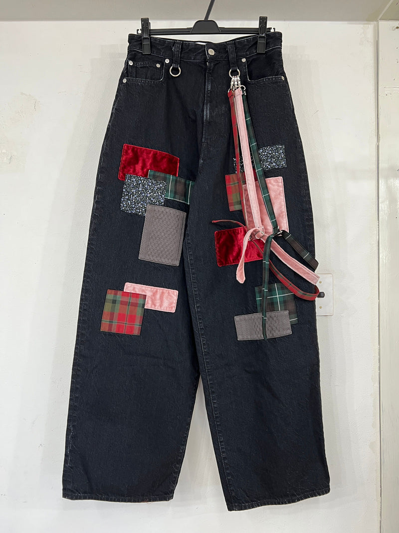 PATCHWORK DENIM PANTS