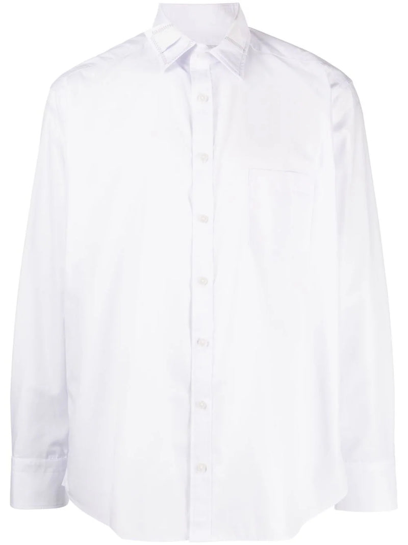 WHITE PATCH DETAIL LONG SLEEVE SHIRT