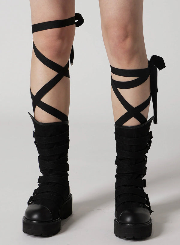 Flat Logo Lace-Up Socks