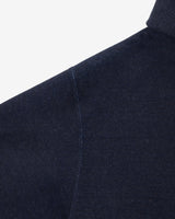 INDIGO SWEAT ZIP UP HOODY-YARN DYED