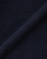 INDIGO SWEAT ZIP UP HOODY-YARN DYED