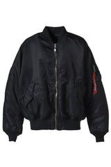 X ALPHA INDUSTRIES BLACK BOMBER JACKET