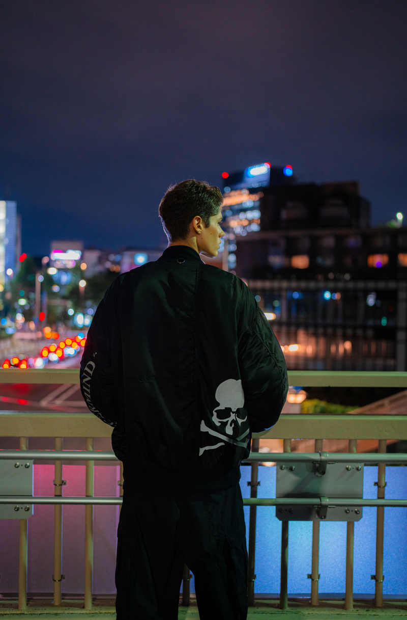 X ALPHA INDUSTRIES BLACK BOMBER JACKET