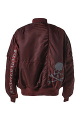 X ALPHA INDUSTRIES BURGUNDY BOMBER JACKET