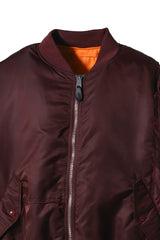 X ALPHA INDUSTRIES BURGUNDY BOMBER JACKET