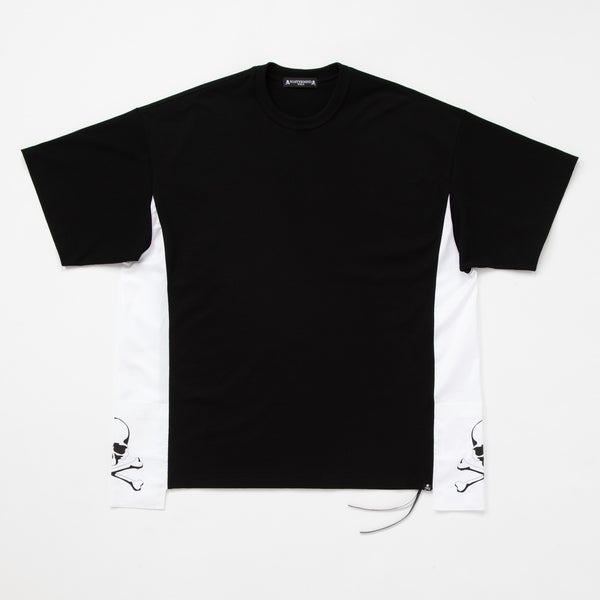 WHITE SIDE BLOCK TEE