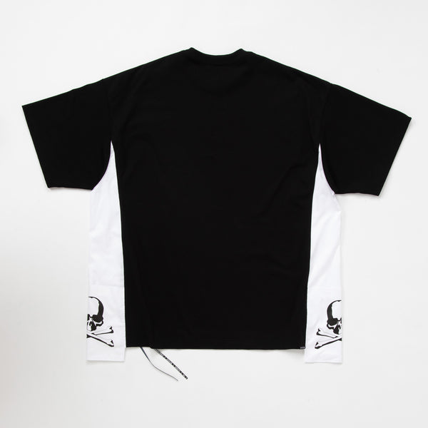 WHITE SIDE BLOCK TEE