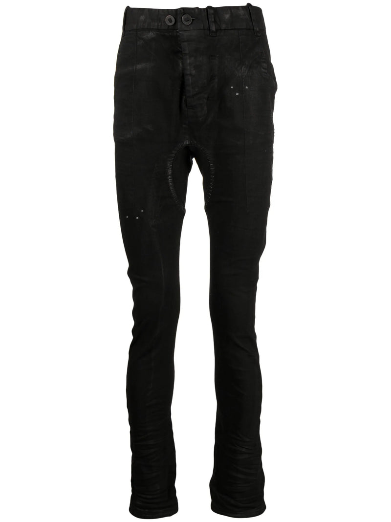 BLACK SKINNY-CUT DENIM JEANS