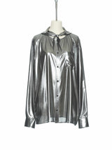 SILVER SCARF LAYERED SHIRT