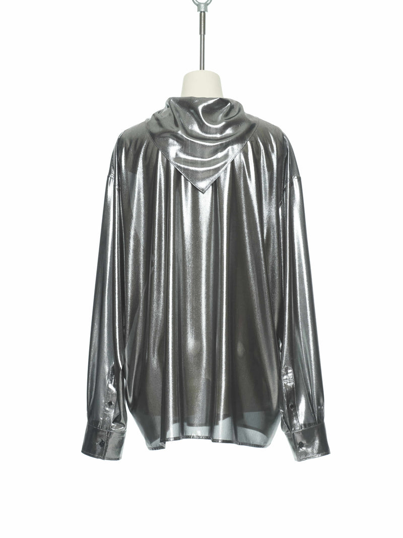 SILVER SCARF LAYERED SHIRT