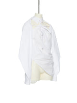 WHITE NECK TWISTED LAYERED SHIRT