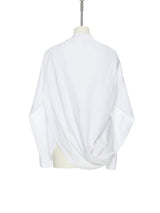 WHITE NECK TWISTED LAYERED SHIRT