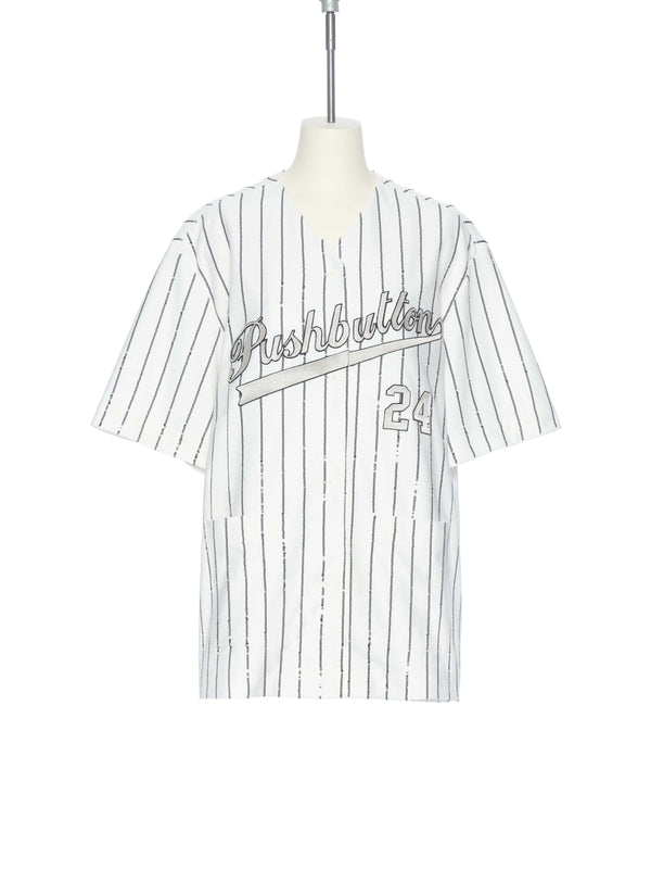 WHITE BASEBALL JERSEY SHIRT