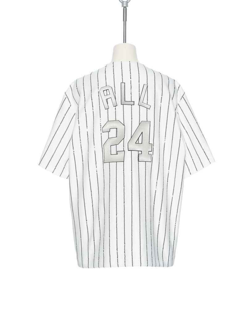 WHITE BASEBALL JERSEY SHIRT