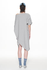 GREY EXTENDED HEM DRESS