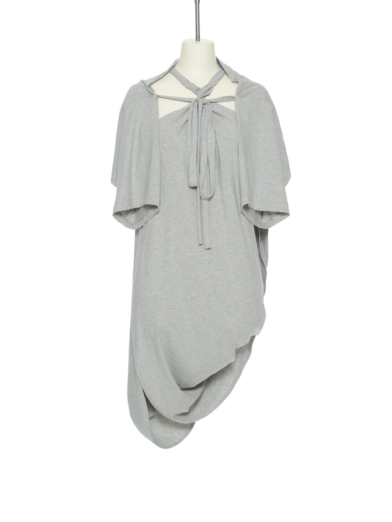 GREY EXTENDED HEM DRESS