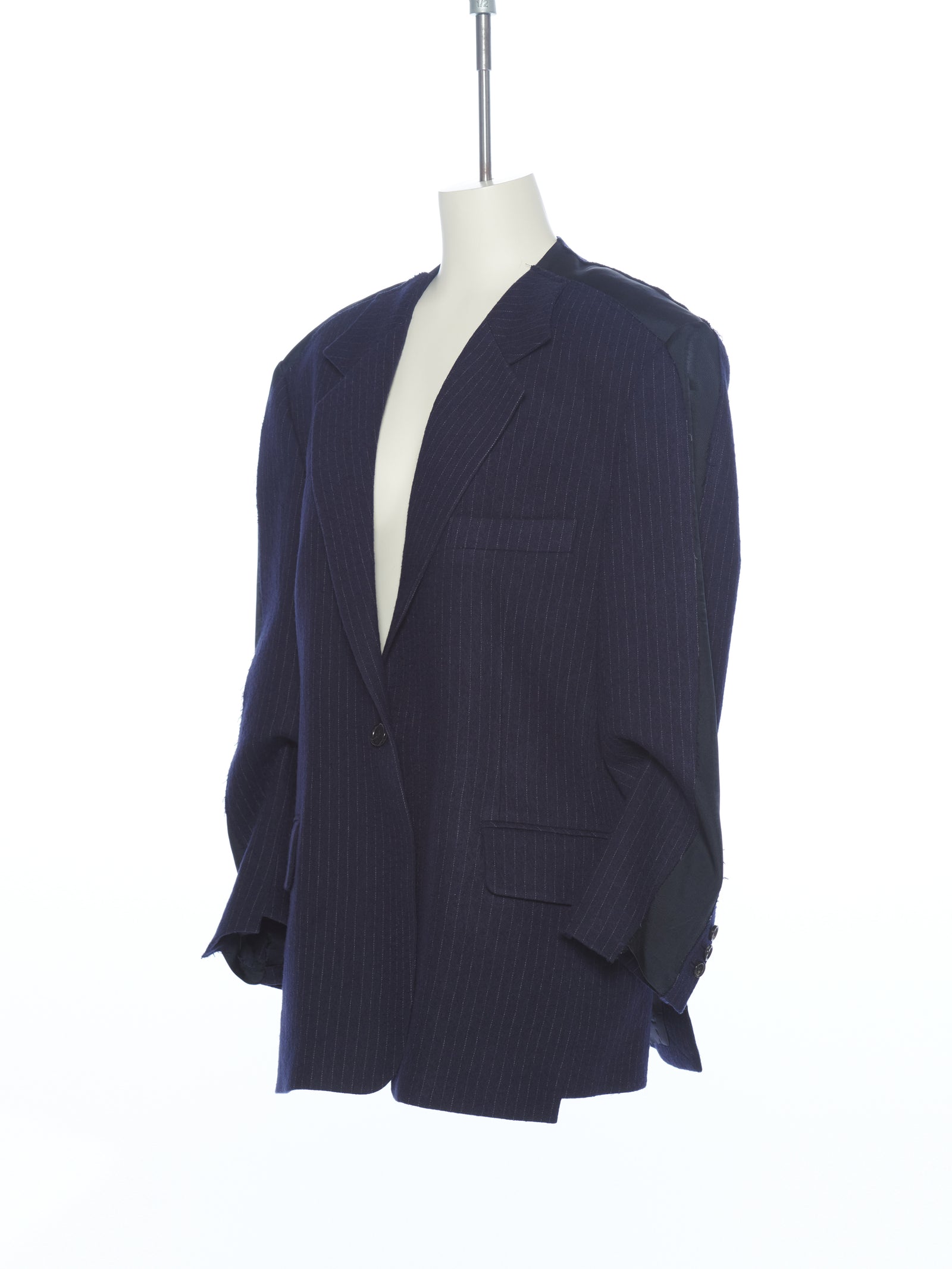 NAVY RAW EDGE SINGLE JACKET – CLOSETCASECONCEPTS
