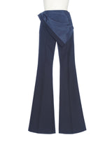 NAVY WAIST FLIPPED PANTS