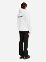 WHITE STAFF UNIFORM LOGO HOODIE