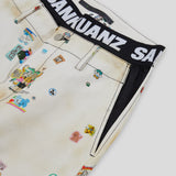 STICKERS GRAFFITI PRINT PANTS