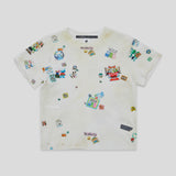 STICKERS GRAFFITI PRINT T-SHIRT