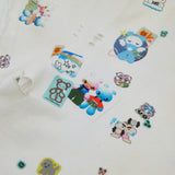 STICKERS GRAFFITI PRINT T-SHIRT