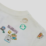 STICKERS GRAFFITI PRINT T-SHIRT