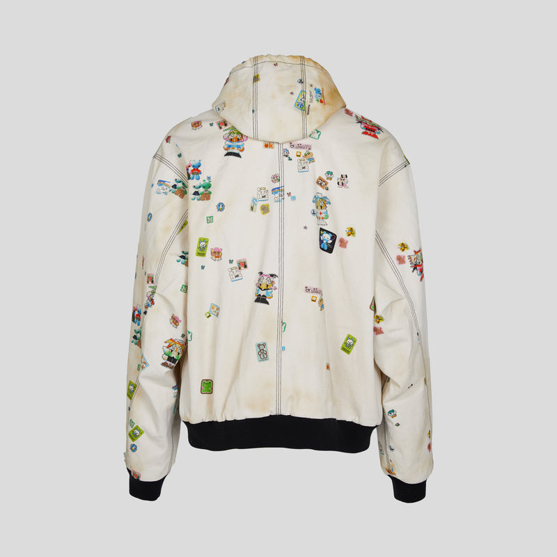 STICKERS GRAFFITI PRINT JACKET